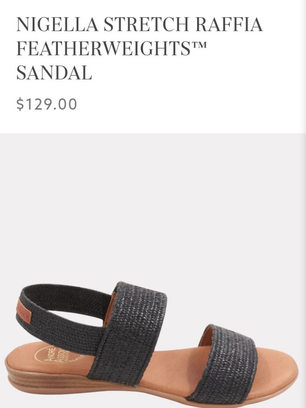 Featherweights Nigella Stretch Raffia Sandal - Black